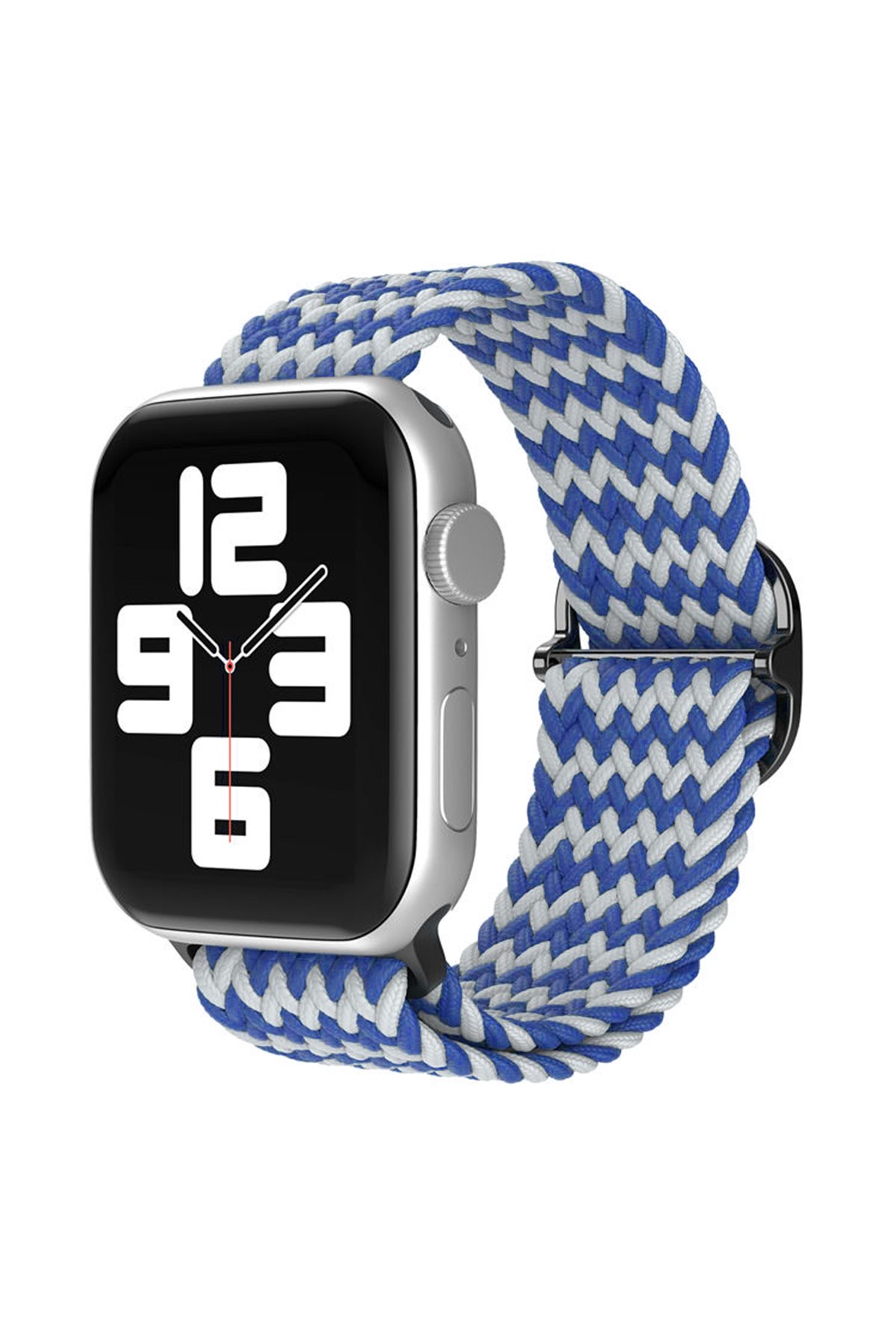 Apple Watch 40mm Star Kordon - Zigzag Beyaz-Mavi Apple Watch 40mm Star Kordon - Zigzag Beyaz-Mavi