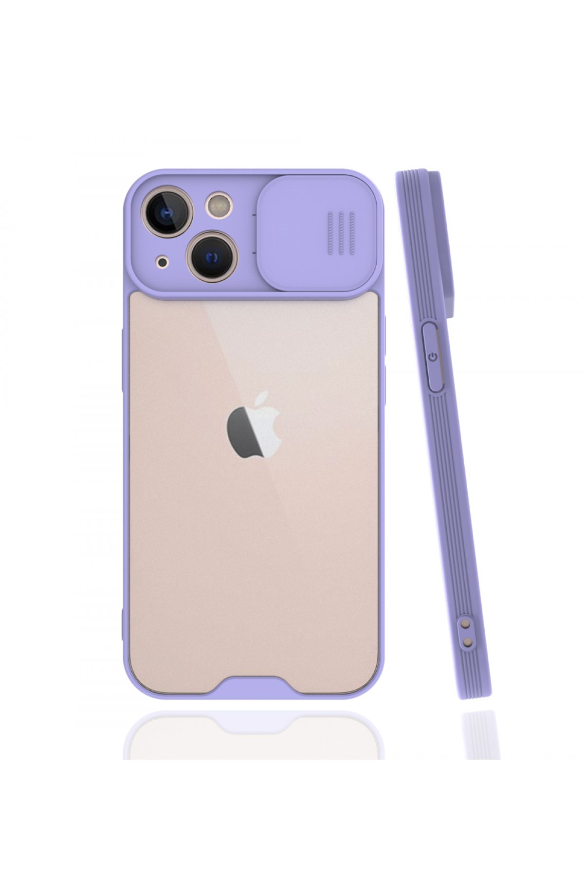  iPhone 13 Kılıf Platin Kamera Koruma Silikon - Lila