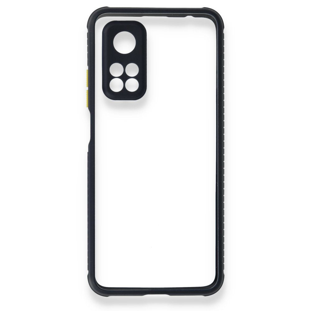  Xiaomi Mi 10T Kılıf Miami Şeffaf Silikon - Lacivert