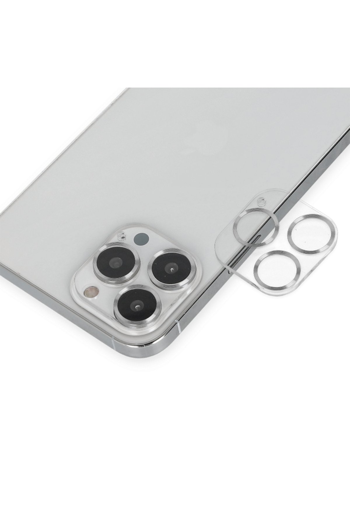 iPhone 14 Pro Max Band Metal Kamera Lens - Gümüş iPhone 14 Pro Max Band Metal Kamera Lens - Gümüş