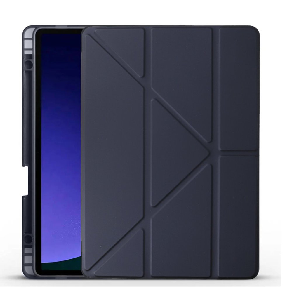  Samsung Galaxy X610 Tab S9 FE Plus 12.4 Kılıf Kalemlikli Hugo Tablet Kılıfı - Lacivert