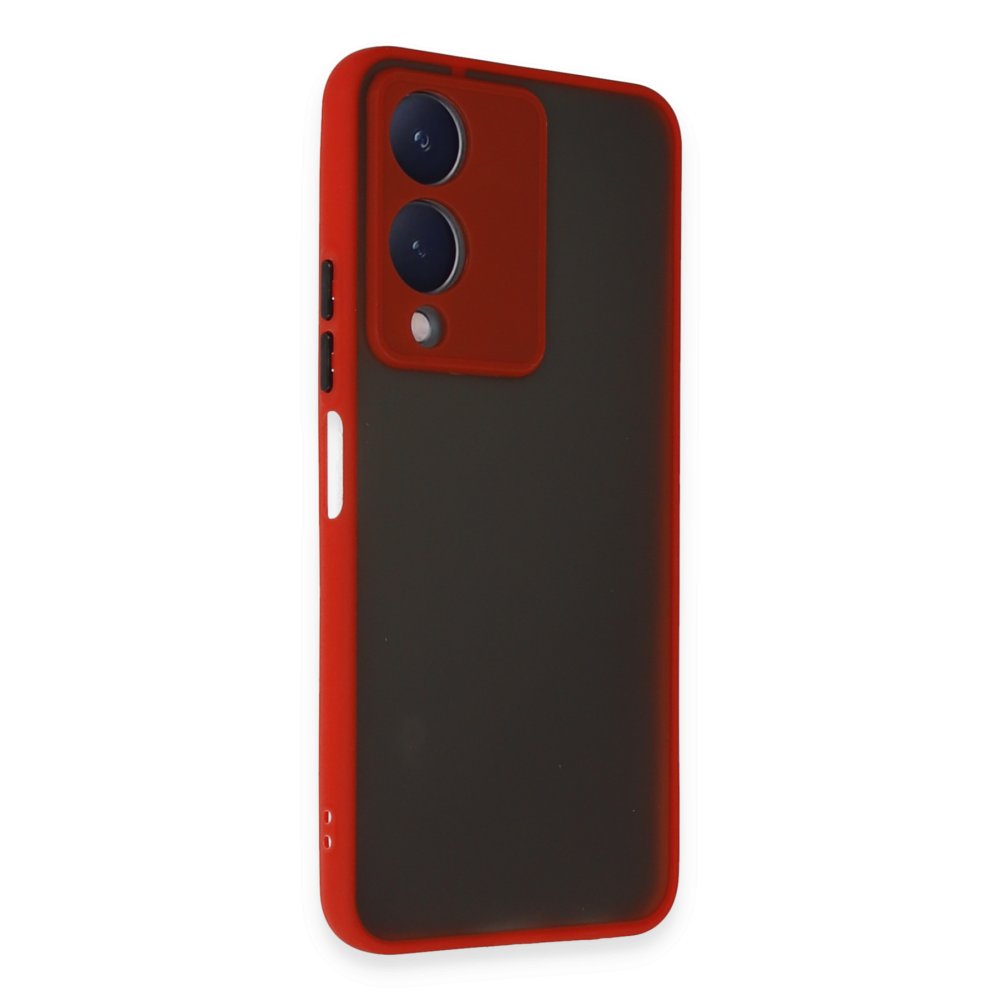 Vivo Y17S Kılıf Montreal Silikon Kapak - Kırmızı Vivo Y17S Kılıf Montreal Silikon Kapak - Kırmızı