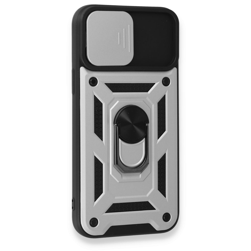 iPhone 15 Pro Max Kılıf Pars Lens Yüzüklü Silikon - Gümüş iPhone 15 Pro Max Kılıf Pars Lens Yüzüklü Silikon - Gümüş