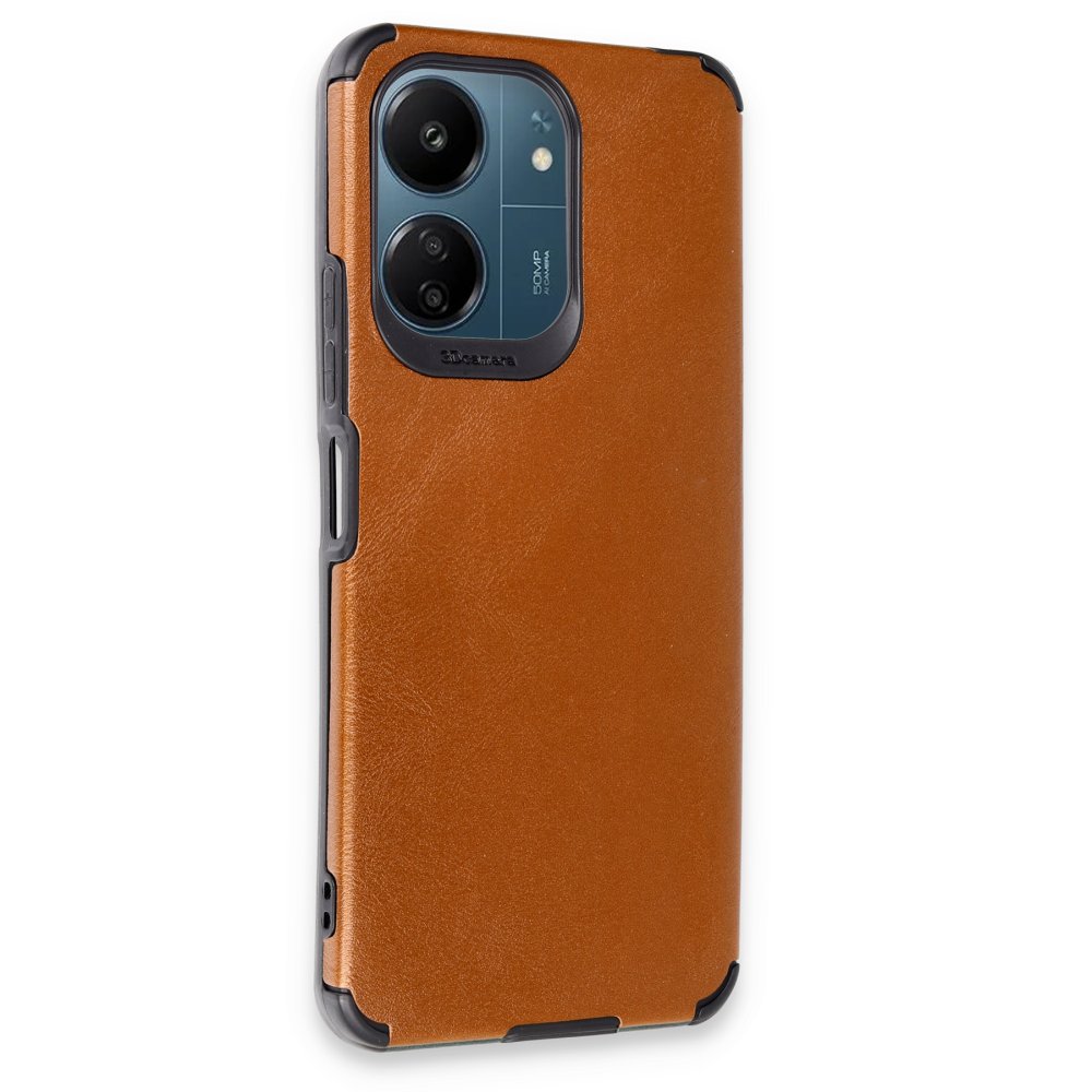 Redmi 13C Kılıf Loop Deri Silikon - Kahverengi Redmi 13C Kılıf Loop Deri Silikon - Kahverengi