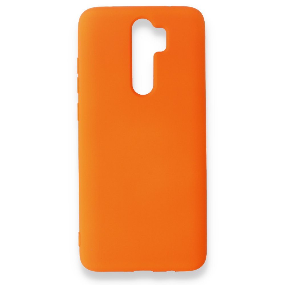 Redmi Note 8 Pro Kılıf Nano içi Kadife Silikon - Turuncu