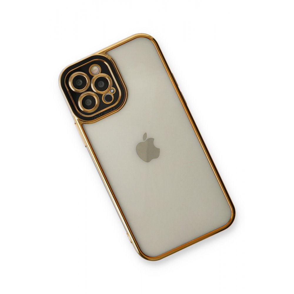  iPhone 12 Pro Max Kılıf Liva Lens Silikon - Siyah