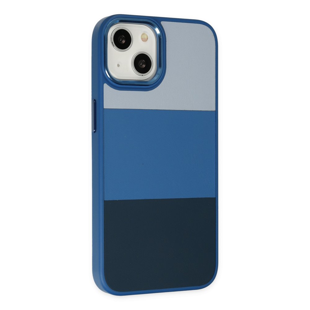 iPhone 14 Plus Kılıf King Kapak - Açık Mavi-Lacivert  iPhone 14 Plus Kılıf King Kapak - Açık Mavi-Lacivert