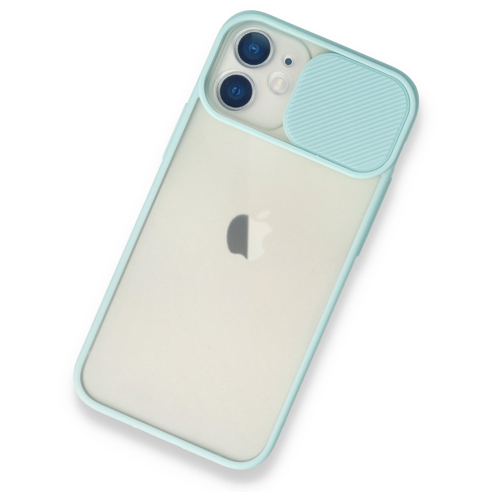 iPhone 11 Kılıf Palm Buzlu Kamera Sürgülü Silikon - Turkuaz iPhone 11 Kılıf Palm Buzlu Kamera Sürgülü Silikon - Turkuaz