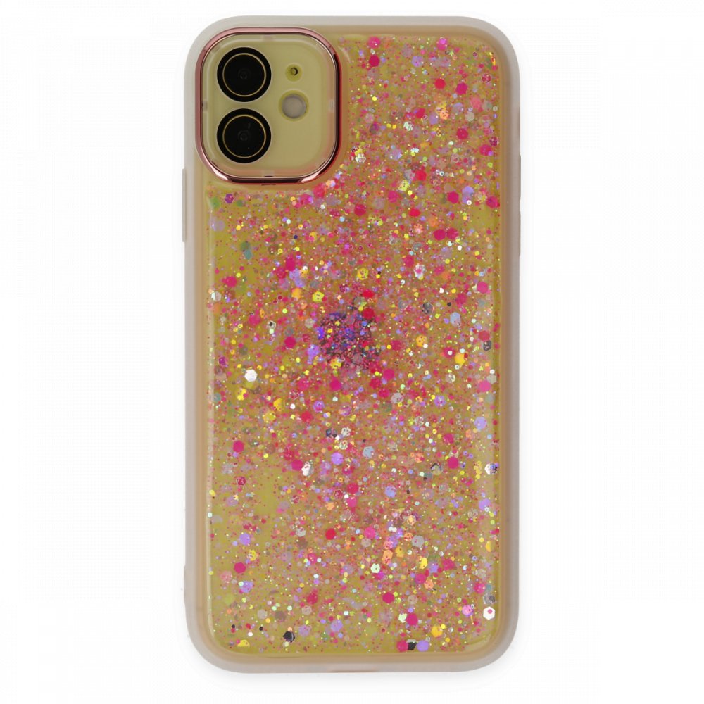  iPhone 12 Kılıf Neon Light Silikon - Pudra