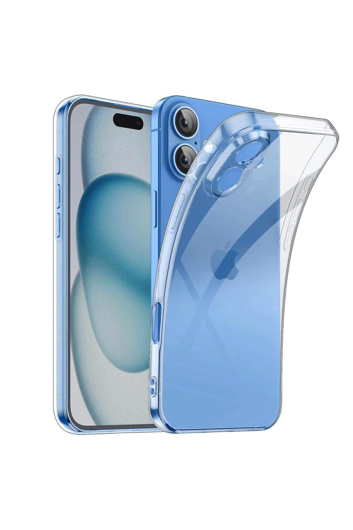 iPhone 16 Kılıf Lüx Şeffaf Silikon  iPhone 16 Kılıf Lüx Şeffaf Silikon