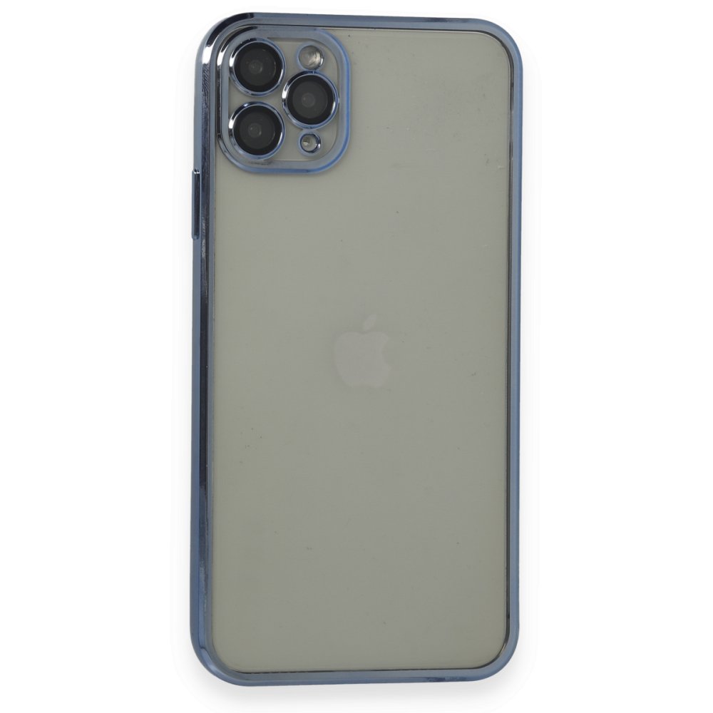 iPhone 11 Pro Max Kılıf Razer Lensli Silikon - Açık Mavi iPhone 11 Pro Max Kılıf Razer Lensli Silikon - Açık Mavi