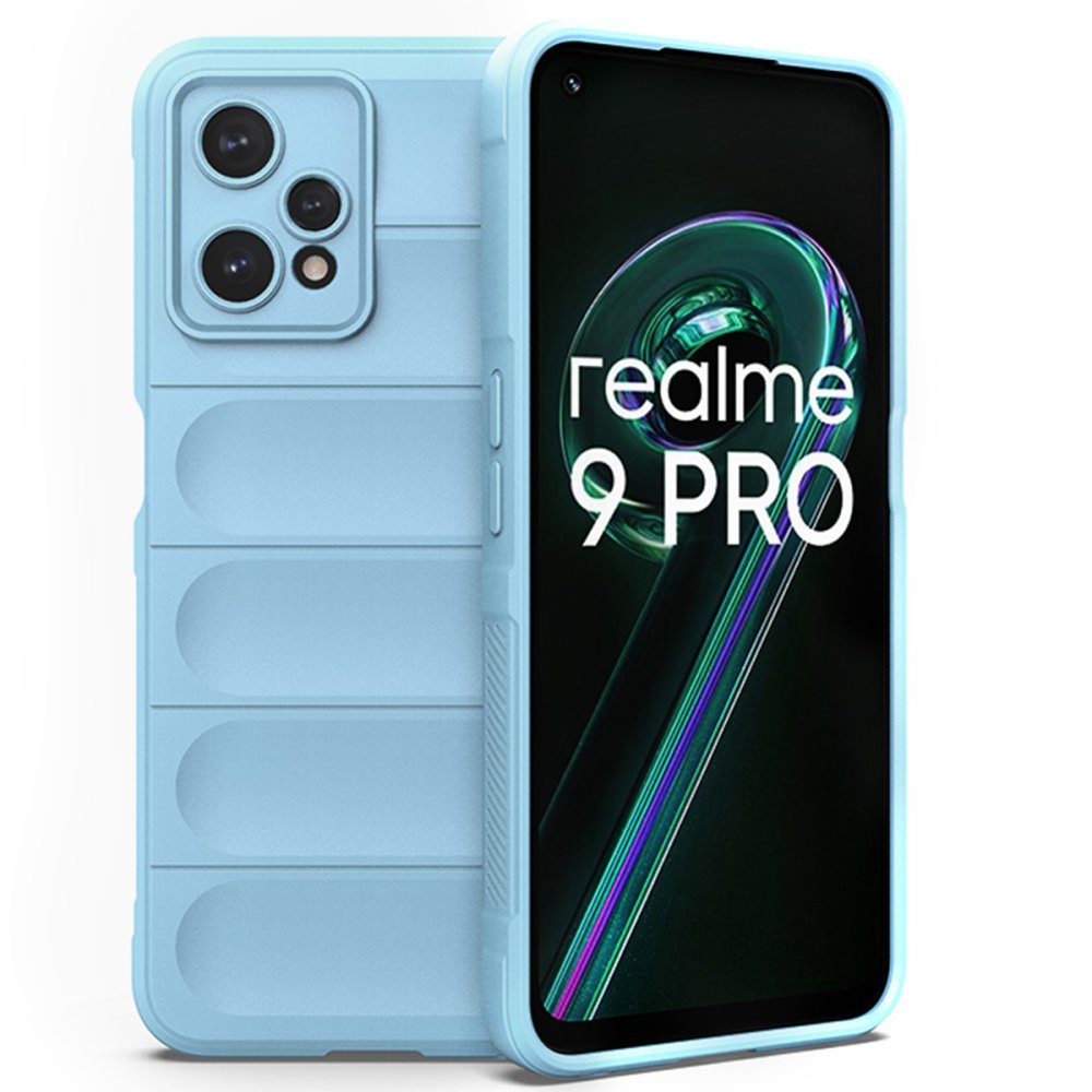Realme 9 Pro 5G Kılıf Optimum Silikon - Sky Blue  Realme 9 Pro 5G Kılıf Optimum Silikon - Sky Blue