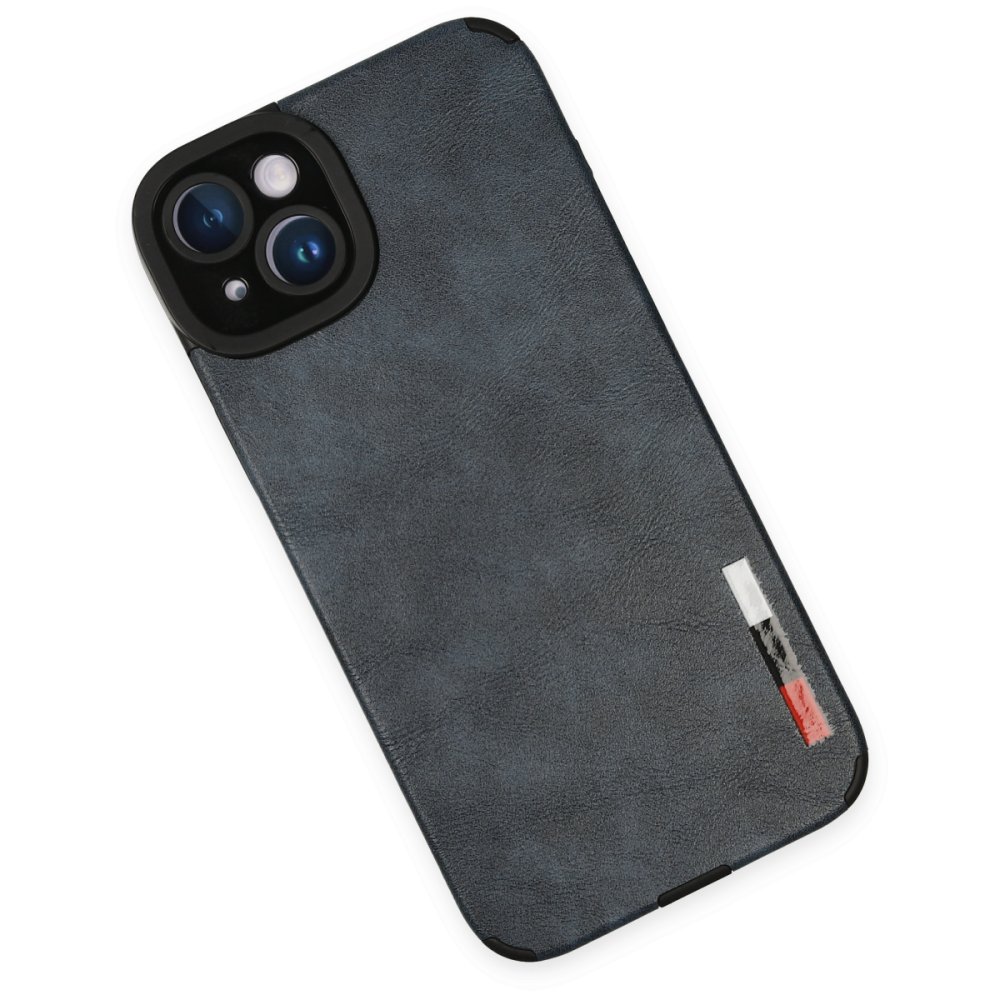 iPhone 14 Plus Kılıf Loop Deri Silikon - Lacivert  iPhone 14 Plus Kılıf Loop Deri Silikon - Lacivert