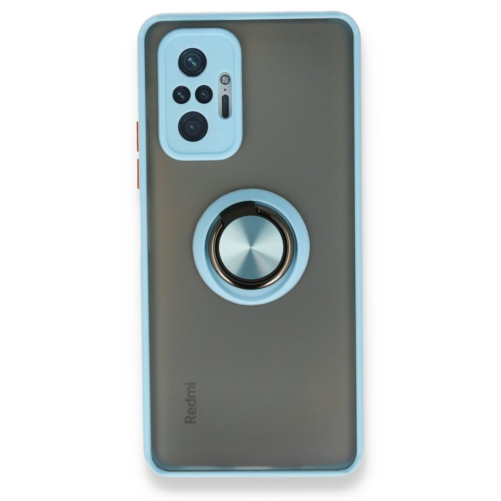 Redmi Note 10 Pro Kılıf Montreal Yüzüklü Silikon Kapak - Buz Mavi