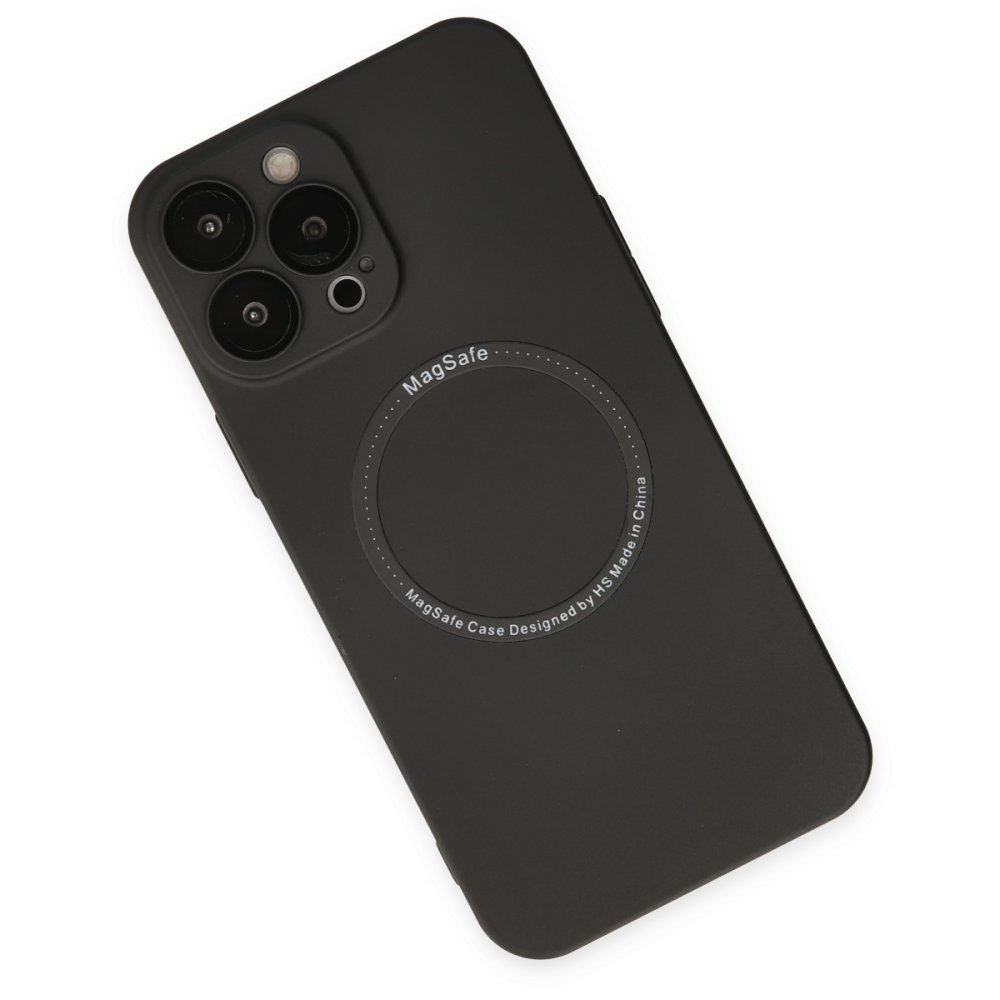 iPhone 13 Pro Kılıf Jack Magneticsafe Lens Silikon - Siyah iPhone 13 Pro Kılıf Jack Magneticsafe Lens Silikon - Siyah