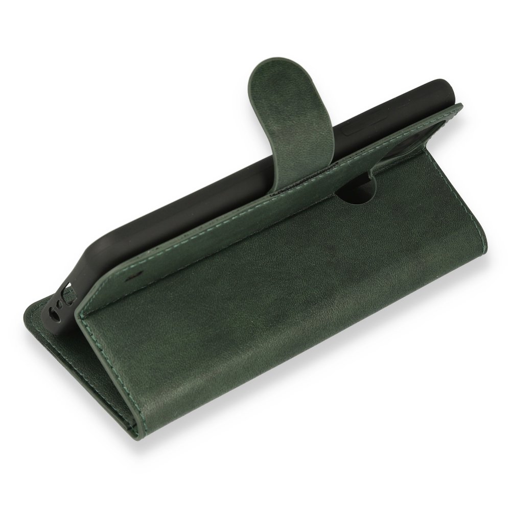 Realme C21 Kılıf Trend S Plus Kapaklı Kılıf - Yeşil Realme C21 Kılıf Trend S Plus Kapaklı Kılıf - Yeşil