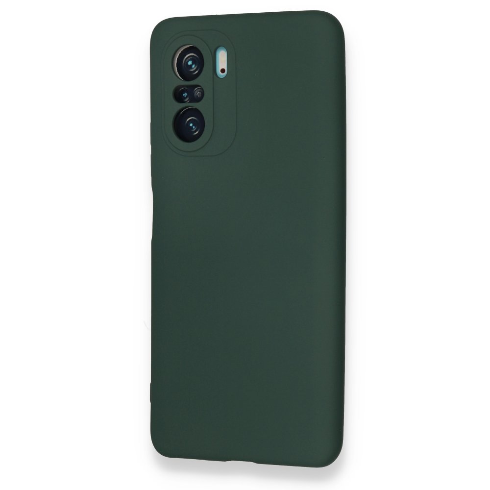 Xiaomi Poco F3 Kılıf Nano içi Kadife Silikon - Koyu Yeşil