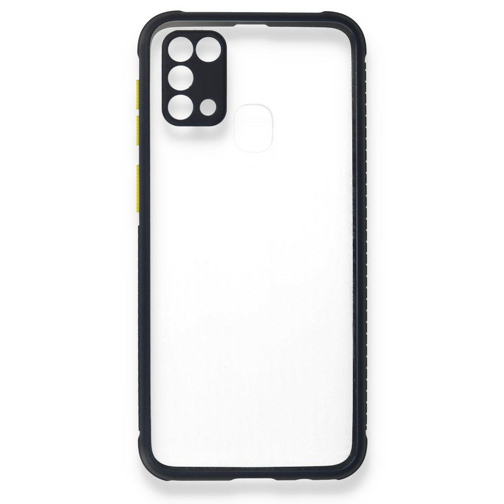  Samsung Galaxy M31 Kılıf Miami Şeffaf Silikon - Lacivert
