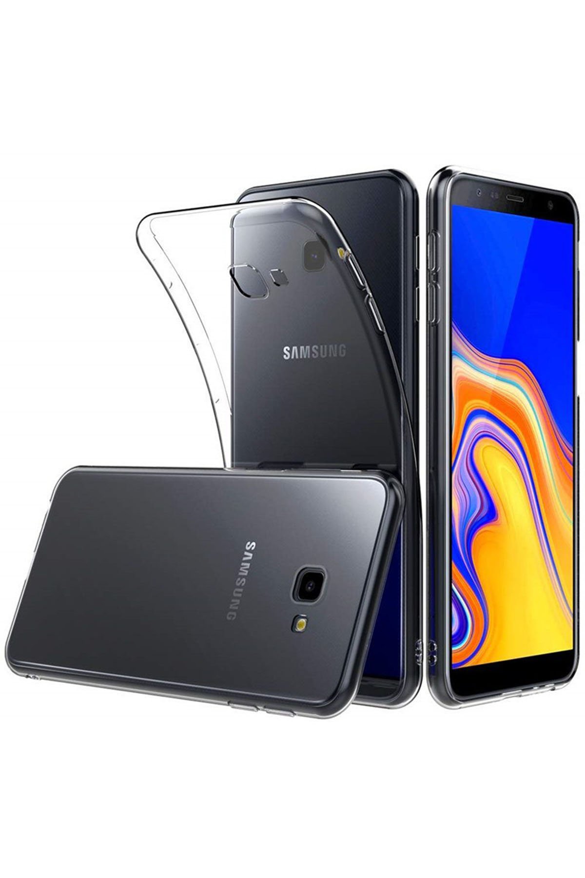  Samsung Galaxy J4 Plus Kılıf Lüx Şeffaf Silikon