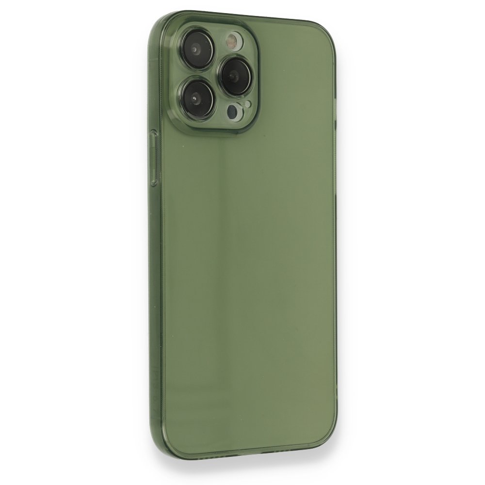  iPhone 13 Pro Max Kılıf Fly Lens Silikon - Yeşil