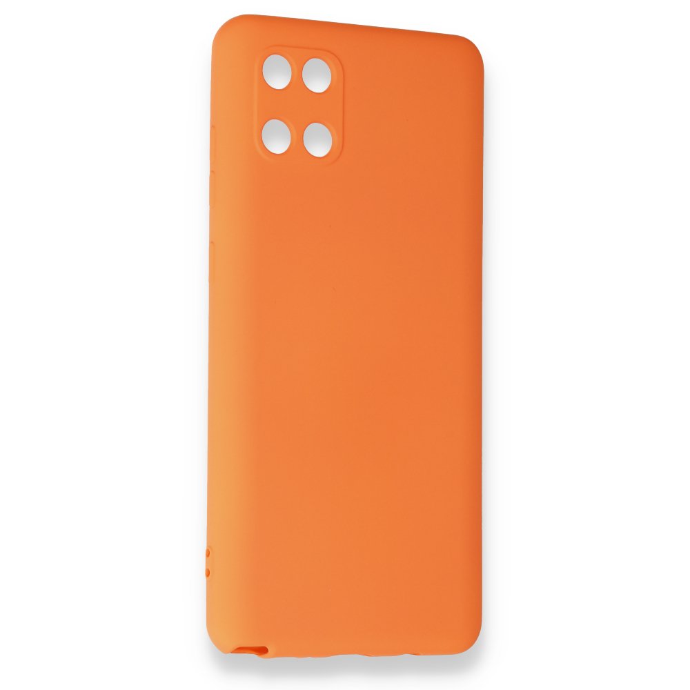  Samsung Galaxy A81 / Note 10 Lite Kılıf Nano içi Kadife Silikon - Turuncu