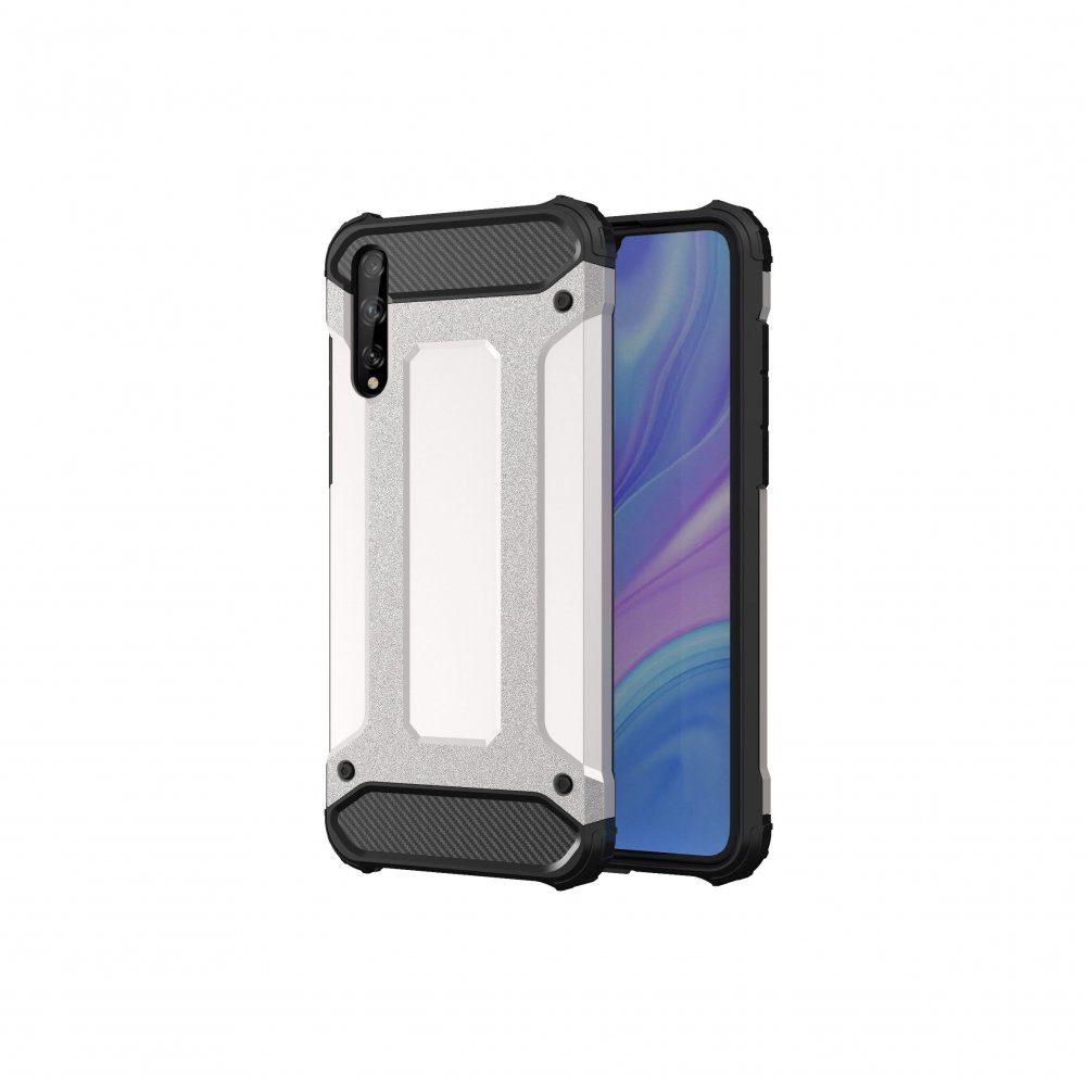 Huawei P Smart S Kılıf Tank Silikon Kapak - Gümüş Huawei P Smart S Kılıf Tank Silikon Kapak - Gümüş