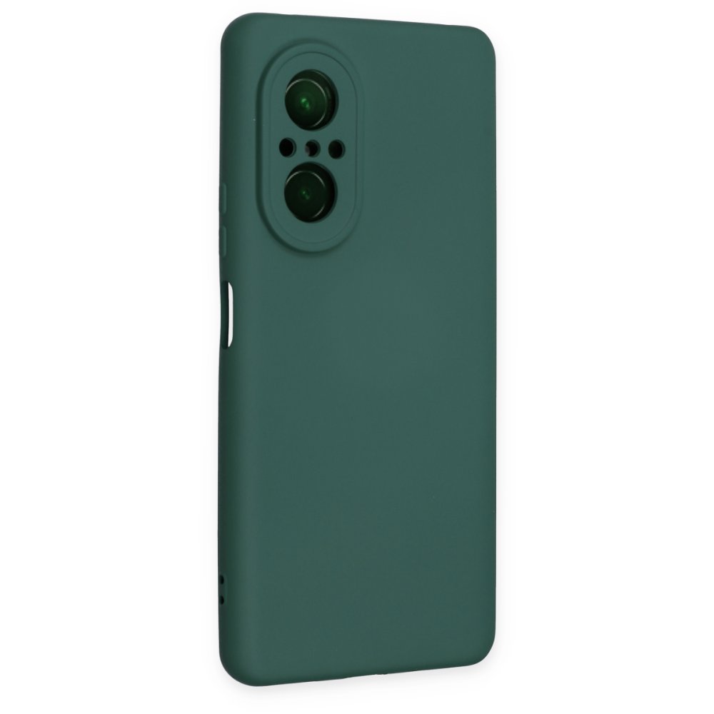  Huawei Nova 9 SE Kılıf Nano içi Kadife Silikon - Koyu Yeşil