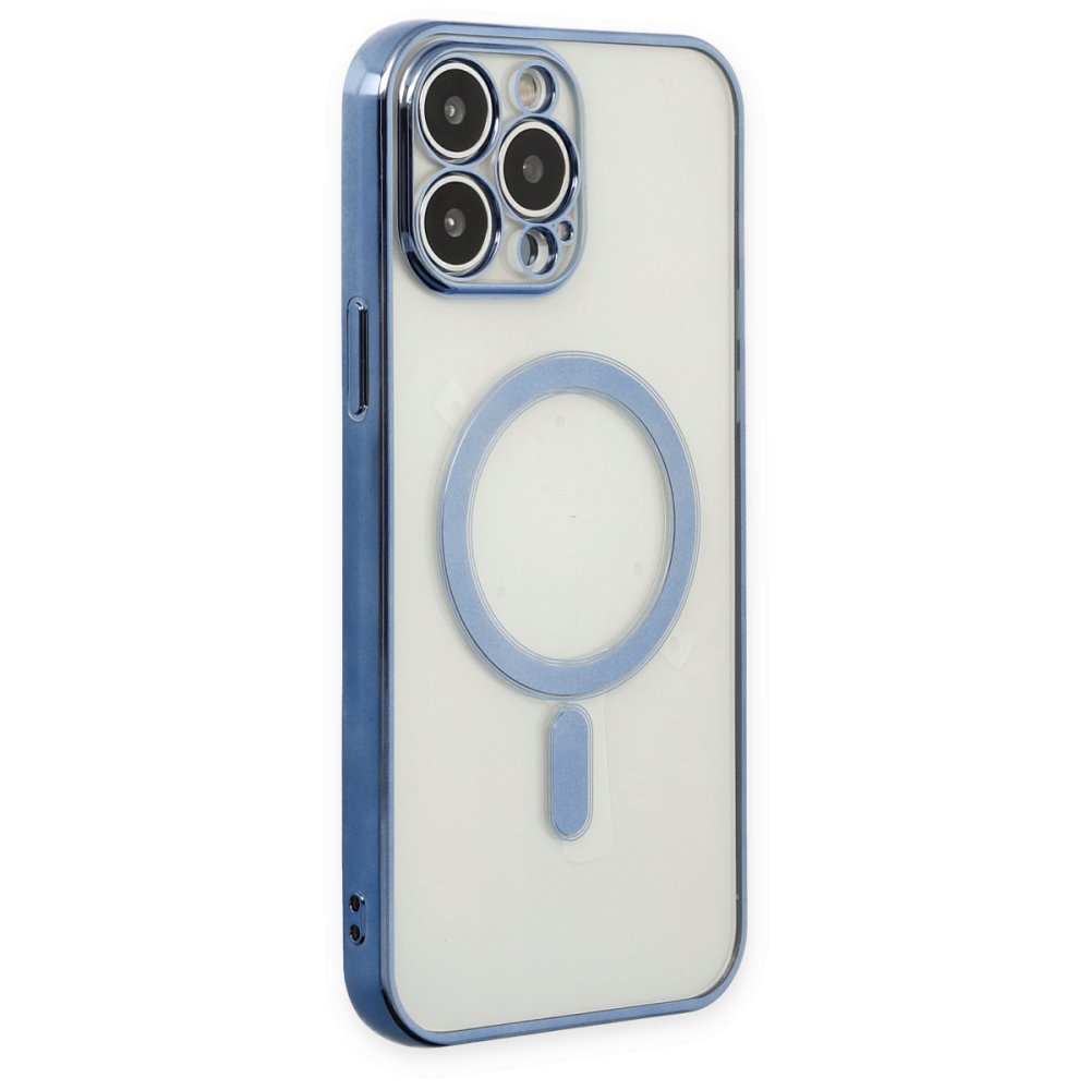  iPhone 14 Pro Max Kılıf Magneticsafe Lazer Silikon - Sierra Blue