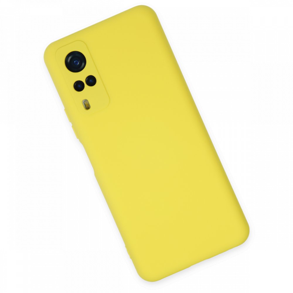  Vivo Y31 2021 Kılıf Nano içi Kadife Silikon - Sarı