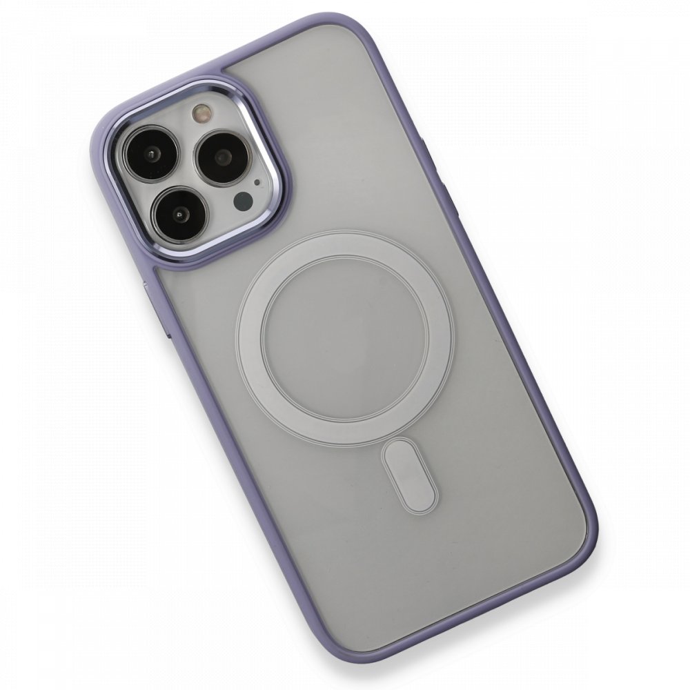  iPhone 13 Pro Max Kılıf Room Magneticsafe Silikon - Lila