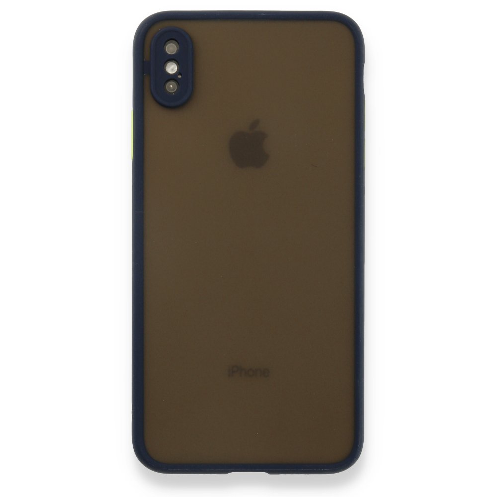 iPhone XS Max Kılıf Montreal Silikon Kapak - Lacivert  iPhone XS Max Kılıf Montreal Silikon Kapak - Lacivert