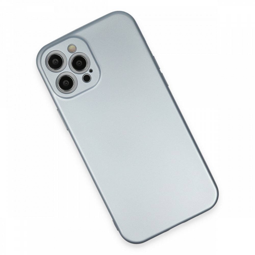  iPhone 12 Pro Max Kılıf Nano içi Kadife Silikon - Sky Blue