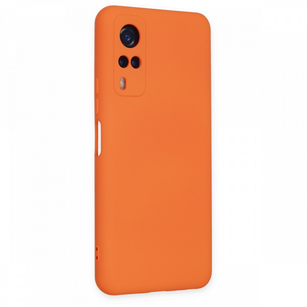  Vivo Y31 2021 Kılıf Nano içi Kadife Silikon - Turuncu