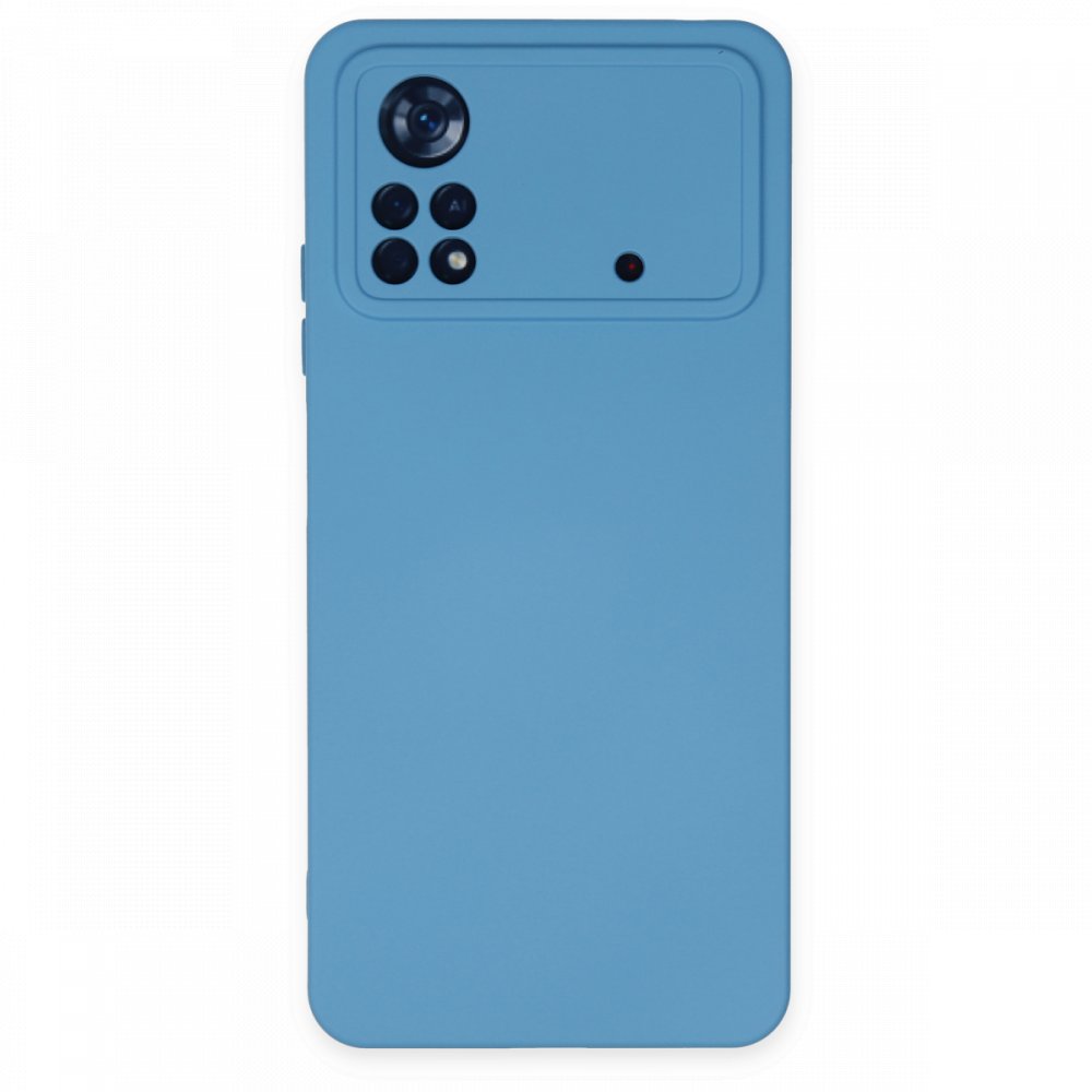  Xiaomi Poco X4 Pro 5G Kılıf Nano içi Kadife Silikon - Mavi