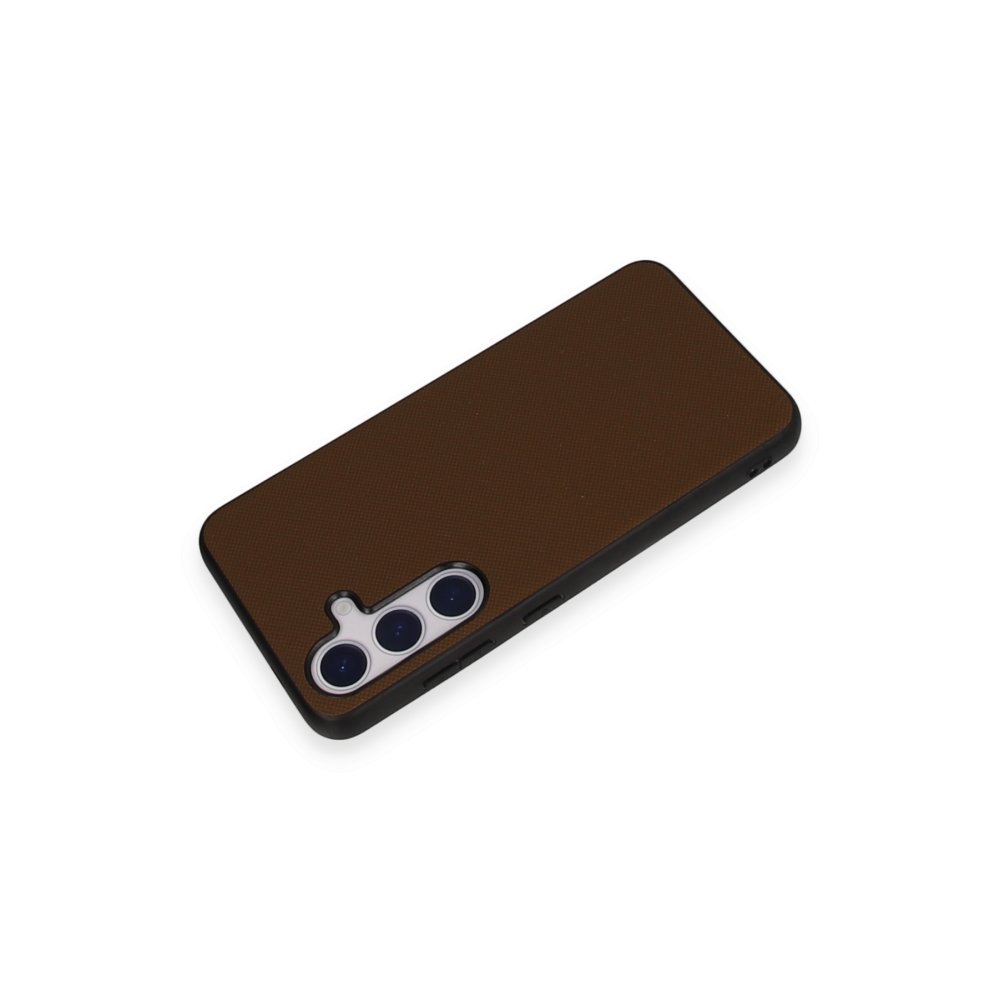  Samsung Galaxy S24 Kılıf Taft Kapak - Kahverengi