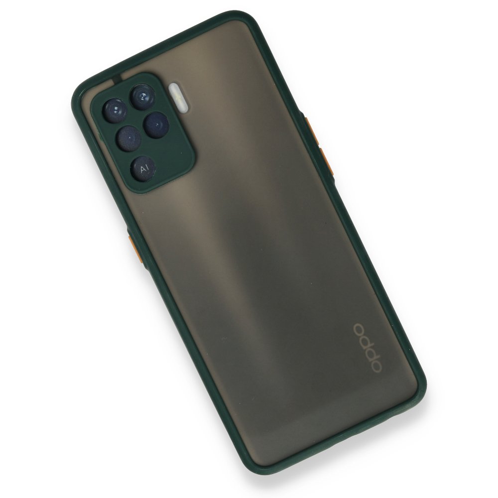  Oppo Reno 5 Lite Kılıf Montreal Silikon Kapak - Yeşil