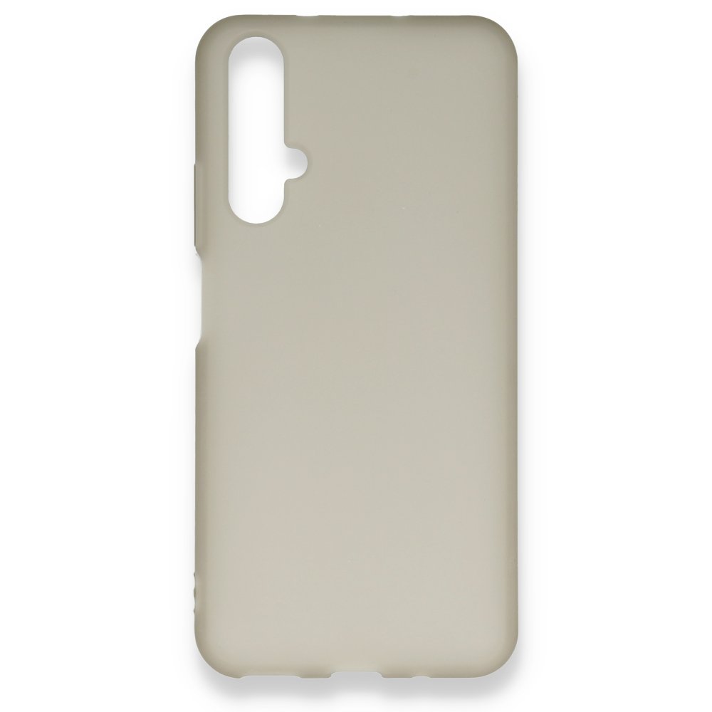 Huawei Nova 5T Kılıf Hopi Silikon - Füme  Huawei Nova 5T Kılıf Hopi Silikon - Füme