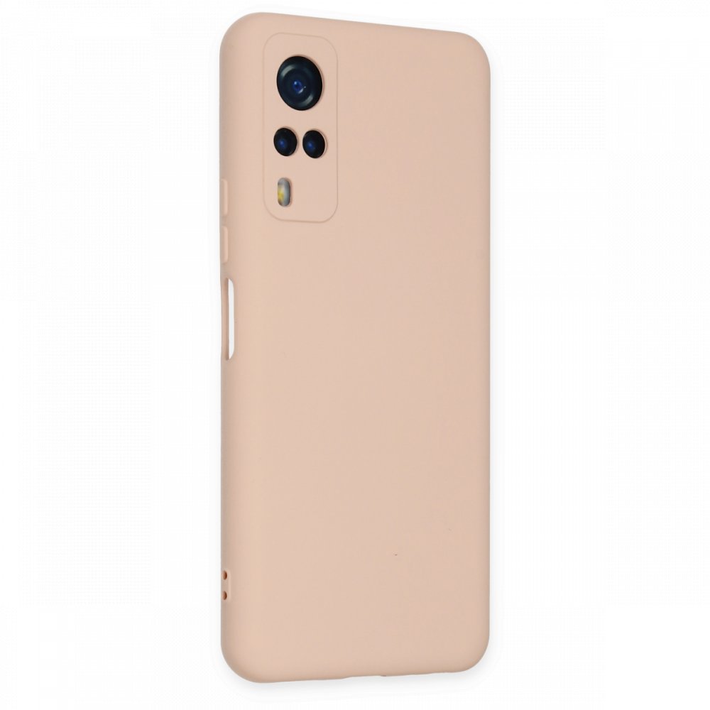  Vivo Y53S Kılıf Nano içi Kadife Silikon - Pudra