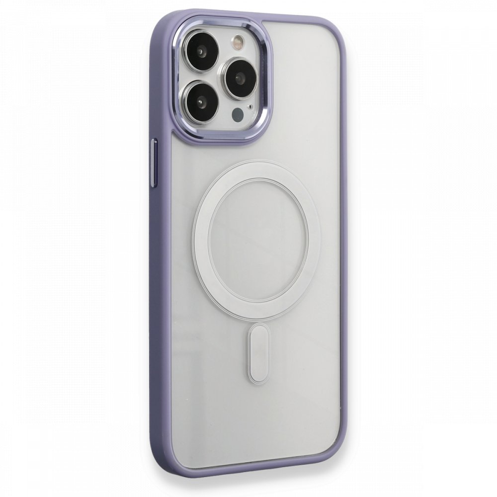  iPhone 13 Pro Max Kılıf Room Magneticsafe Silikon - Lila