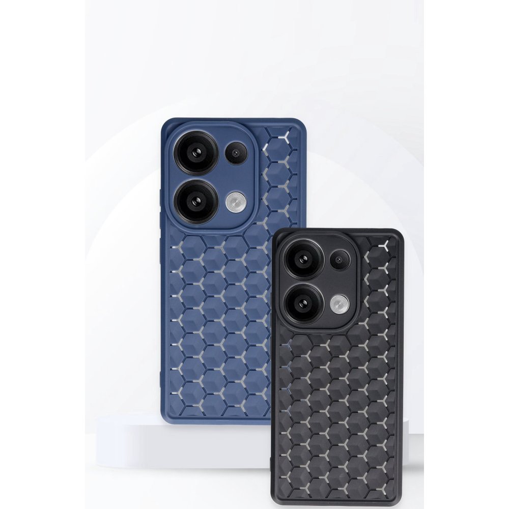 Redmi Note 13 Pro 5G Kılıf Petek Silikon Kapak - Siyah Redmi Note 13 Pro 5G Kılıf Petek Silikon Kapak - Siyah