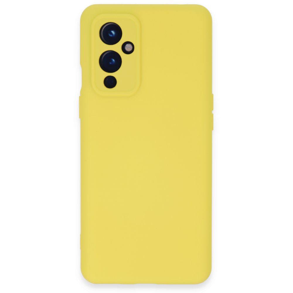 One Plus 9 Kılıf Nano içi Kadife Silikon - Sarı One Plus 9 Kılıf Nano içi Kadife Silikon - Sarı