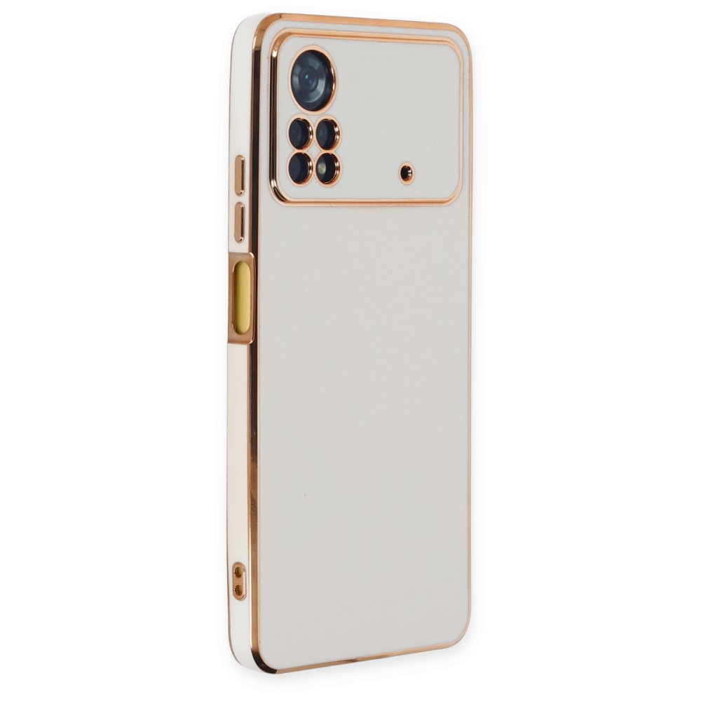  Xiaomi Poco X4 Pro 5G Kılıf Volet Silikon - Beyaz