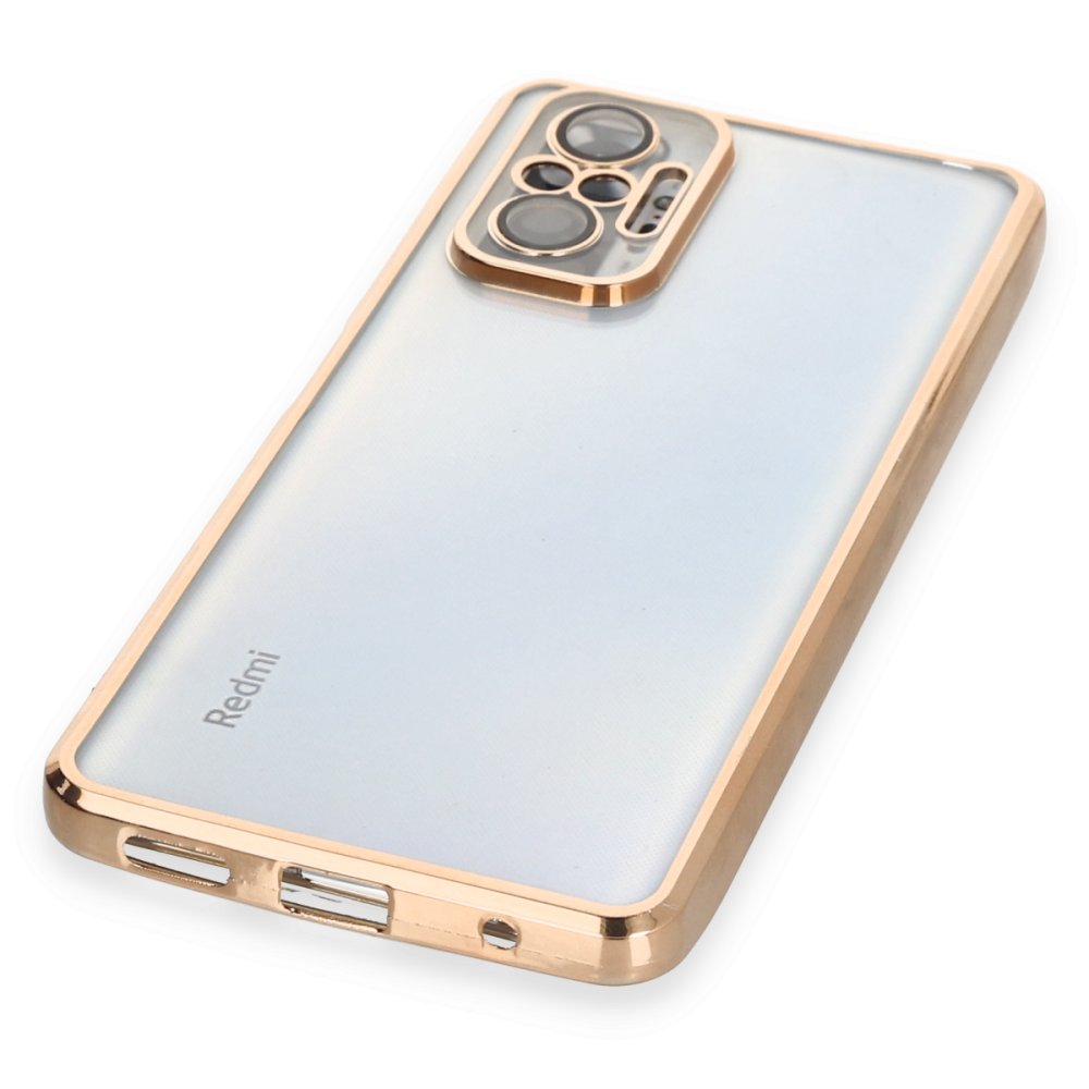 Redmi Note 10 Pro Kılıf Razer Lensli Silikon - Gold