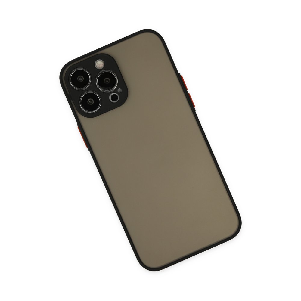  iPhone 15 Pro Kılıf Montreal Silikon Kapak - Siyah