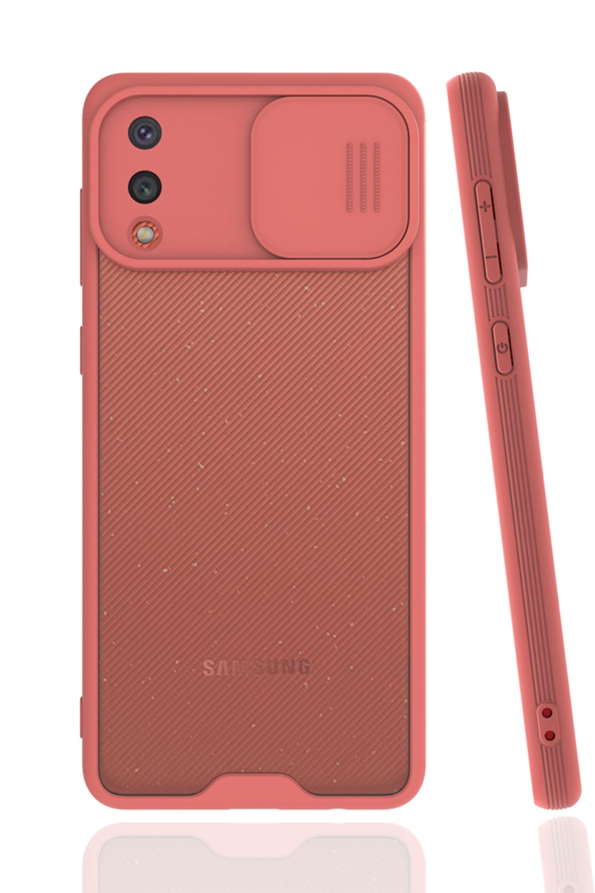  Samsung Galaxy A02 Kılıf Platin Kamera Koruma Silikon - Pembe