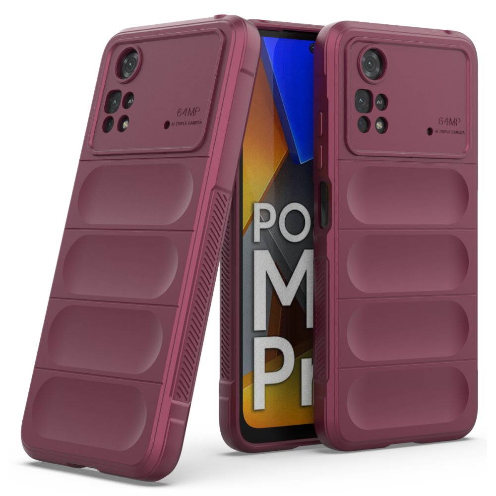 Xiaomi Poco M4 Pro 4G Kılıf Optimum Silikon - Bordo Xiaomi Poco M4 Pro 4G Kılıf Optimum Silikon - Bordo