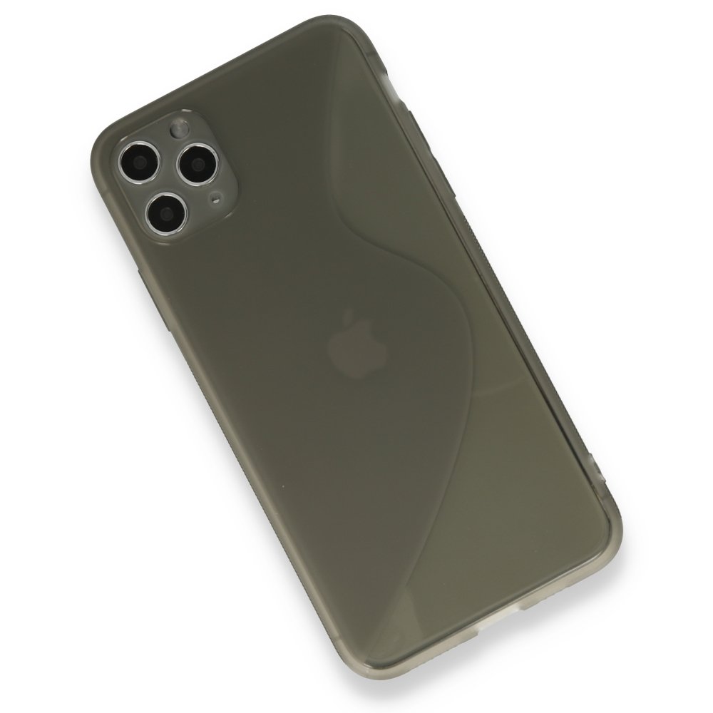 iPhone 11 Pro Max Kılıf S Silikon - Gri