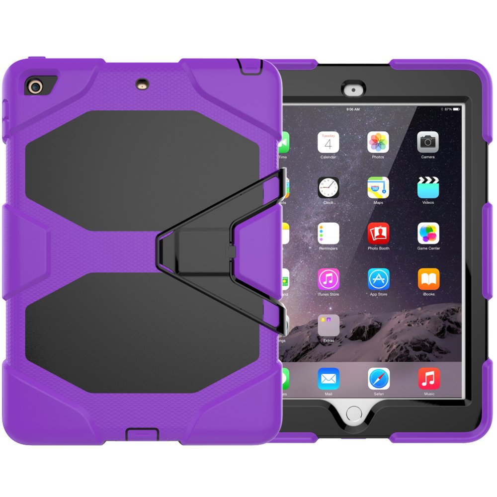 iPad 9.7 (2018) Kılıf Griffin Tablet Kapak - Mor iPad 9.7 (2018) Kılıf Griffin Tablet Kapak - Mor