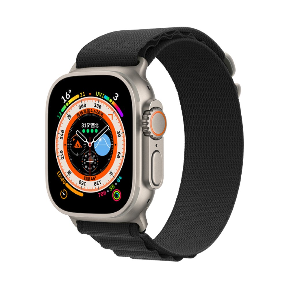  Apple Watch 45mm Mountain Kordon - Siyah