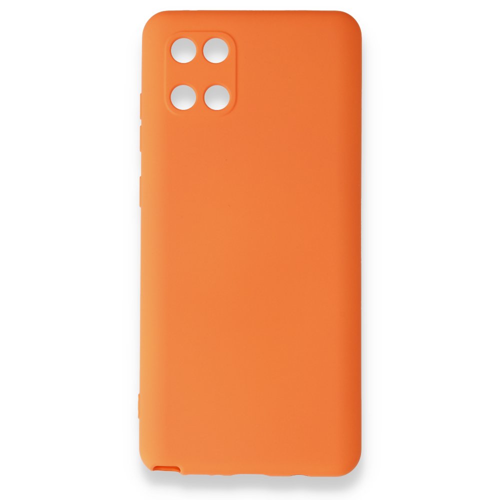  Samsung Galaxy A81 / Note 10 Lite Kılıf Nano içi Kadife Silikon - Turuncu
